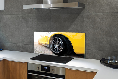 Painel de vidro Carro amarelo