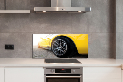 Painel de vidro Carro amarelo