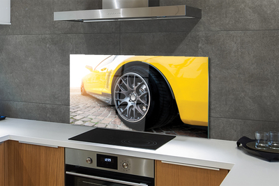 Painel de vidro Carro amarelo