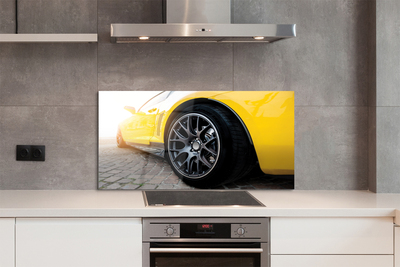 Painel de vidro Carro amarelo