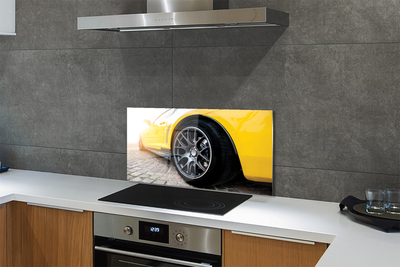 Painel de vidro Carro amarelo