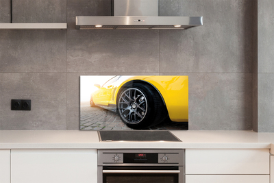 Painel de vidro Carro amarelo