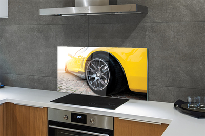 Painel de vidro Carro amarelo