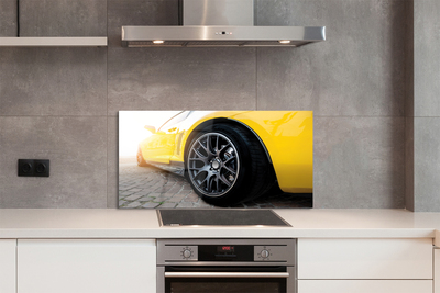 Painel de vidro Carro amarelo