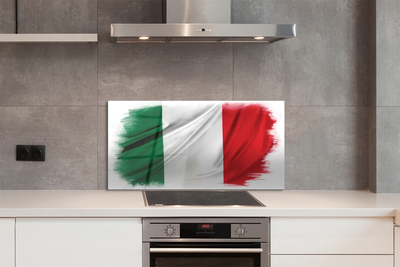 Painel de vidro bandeira italiana