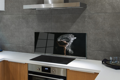 Painel de vidro Mulher fuma