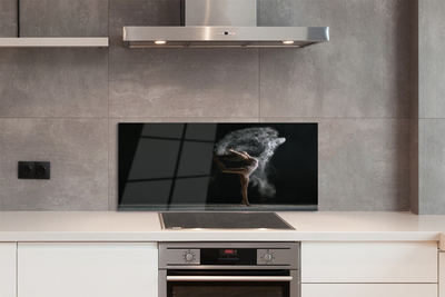 Painel de vidro Mulher fuma