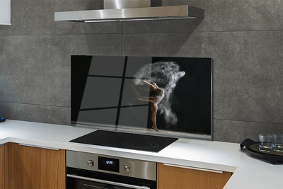 Painel de vidro Mulher fuma