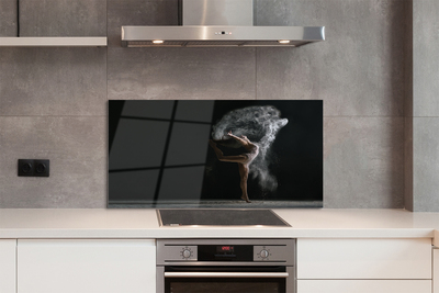 Painel de vidro Mulher fuma