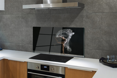 Painel de vidro Mulher fuma