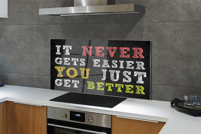 Painel de vidro Inscrição colorida