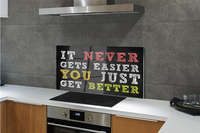 Painel de vidro Inscrição colorida