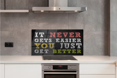 Painel de vidro Inscrição colorida