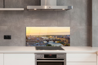 Painel de vidro Panorama do nascer do sol na Itália