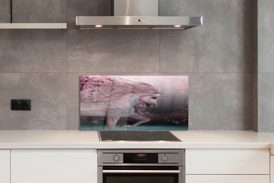 Painel de vidro Lago da Árvore Unicórnio