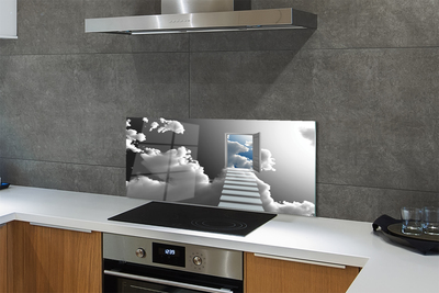 Painel de vidro Porta Escadas de Nuvem