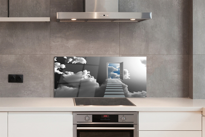 Painel de vidro Porta Escadas de Nuvem