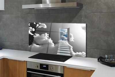 Painel de vidro Porta Escadas de Nuvem