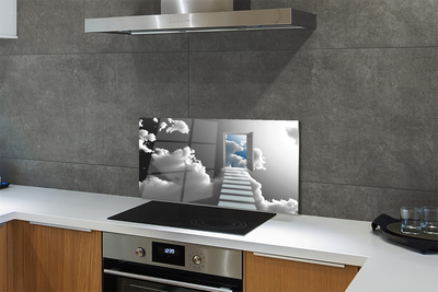 Painel de vidro Porta Escadas de Nuvem