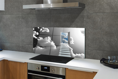 Painel de vidro Porta Escadas de Nuvem