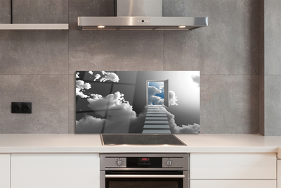 Painel de vidro Porta Escadas de Nuvem