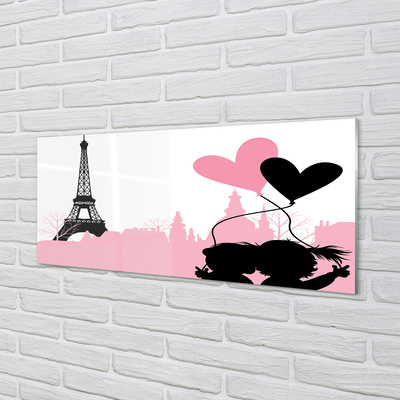 Painel de vidro Torre do coração da cidade