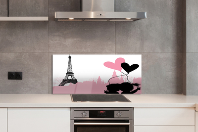 Painel de vidro Torre do coração da cidade