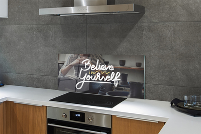 Painel de vidro A inscrição 