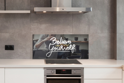 Painel de vidro A inscrição 