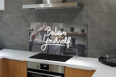 Painel de vidro A inscrição 