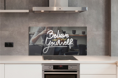 Painel de vidro A inscrição 