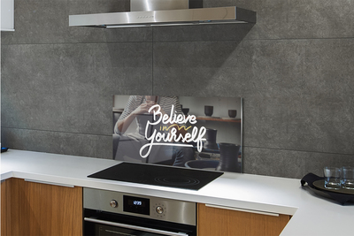 Painel de vidro A inscrição 