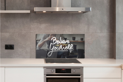 Painel de vidro A inscrição 