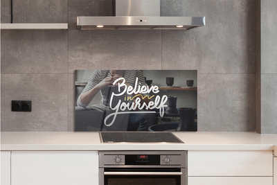 Painel de vidro A inscrição 