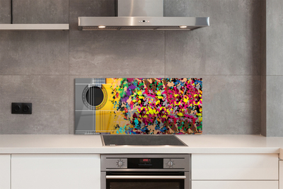 Painel de vidro Cores de violão acústico