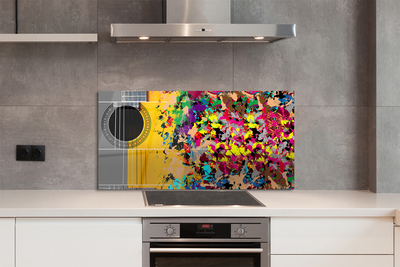 Painel de vidro Cores de violão acústico