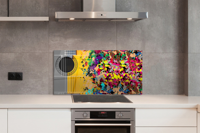 Painel de vidro Cores de violão acústico