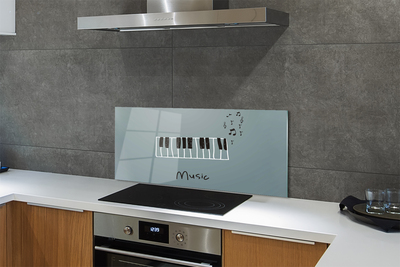 Painel de vidro Partitura para piano