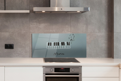 Painel de vidro Partitura para piano