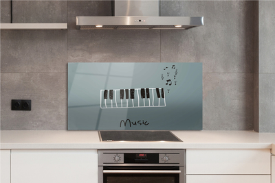 Painel de vidro Partitura para piano