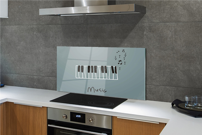 Painel de vidro Partitura para piano