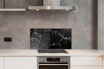 Painel de vidro Gotas de água espirrando