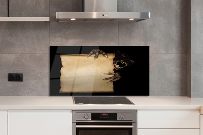 Painel de vidro Carta de personagem assustadora