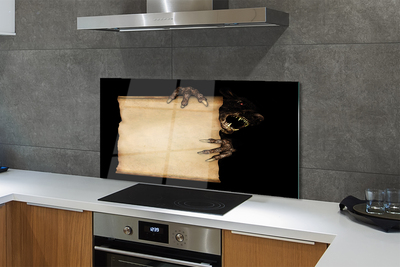 Painel de vidro Carta de personagem assustadora