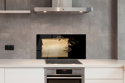 Painel de vidro Carta de personagem assustadora