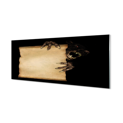 Painel de vidro Carta de personagem assustadora