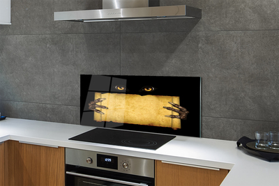 Painel de vidro Olhos de cartão dedos