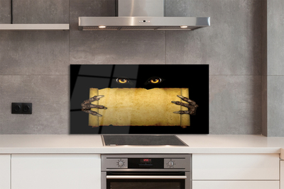 Painel de vidro Olhos de cartão dedos