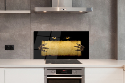 Painel de vidro Olhos de cartão dedos