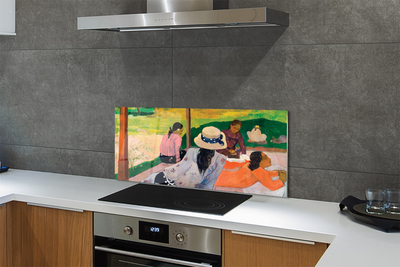 Painel de vidro Encontro de arte pintada